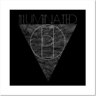 ILLUMINATED VOID - logo - Esoteric Electro Black Ambient Posters and Art